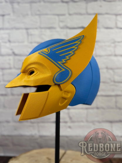 St. Louis Blues Wolverine Retro 3D Printed Helmet