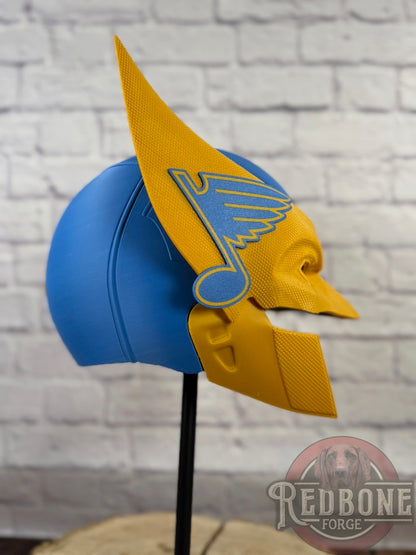 St. Louis Blues Wolverine Retro 3D Printed Helmet