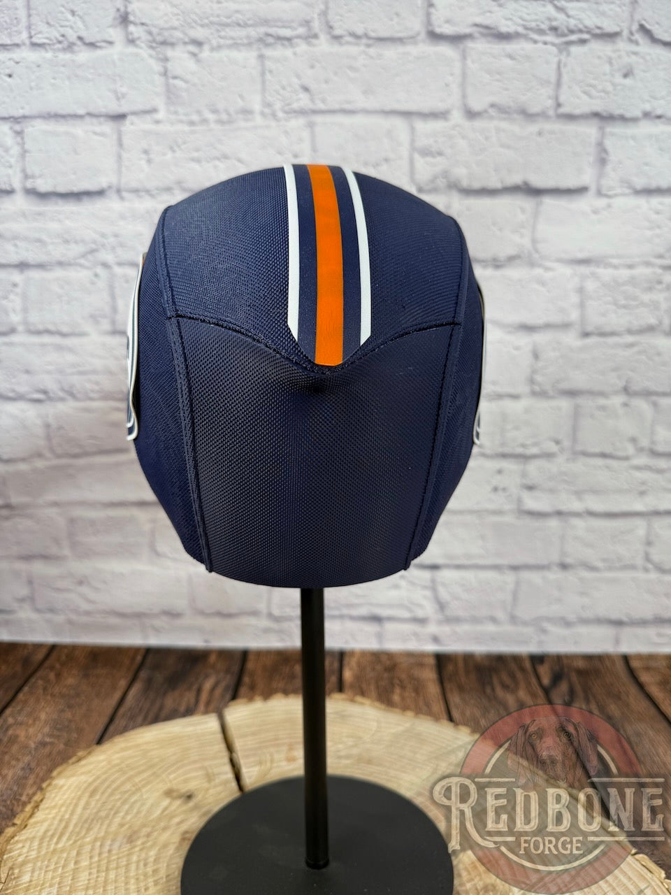 Edmonton-Inspired Navy & Orange Masked Mercenary Mask