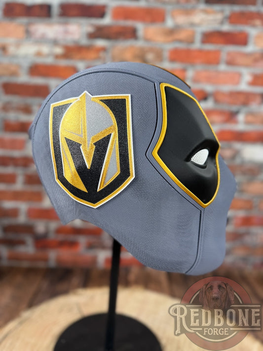 Vegas-Inspired Gold & Gray Masked Mercenary Mask
