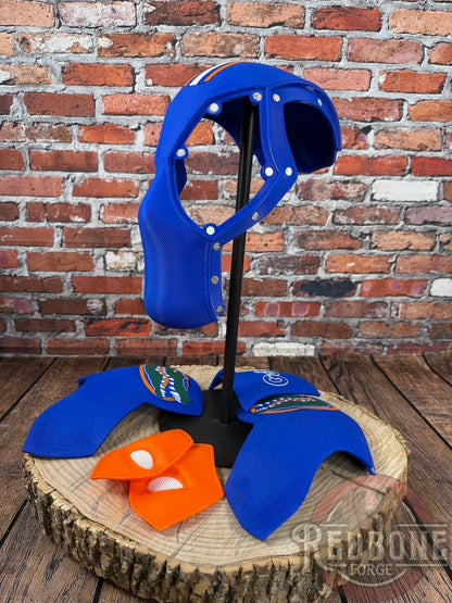 Swamp Inspired Blue & Orange Masked Mercenary Mask