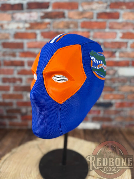 Swamp Inspired Blue & Orange Masked Mercenary Mask