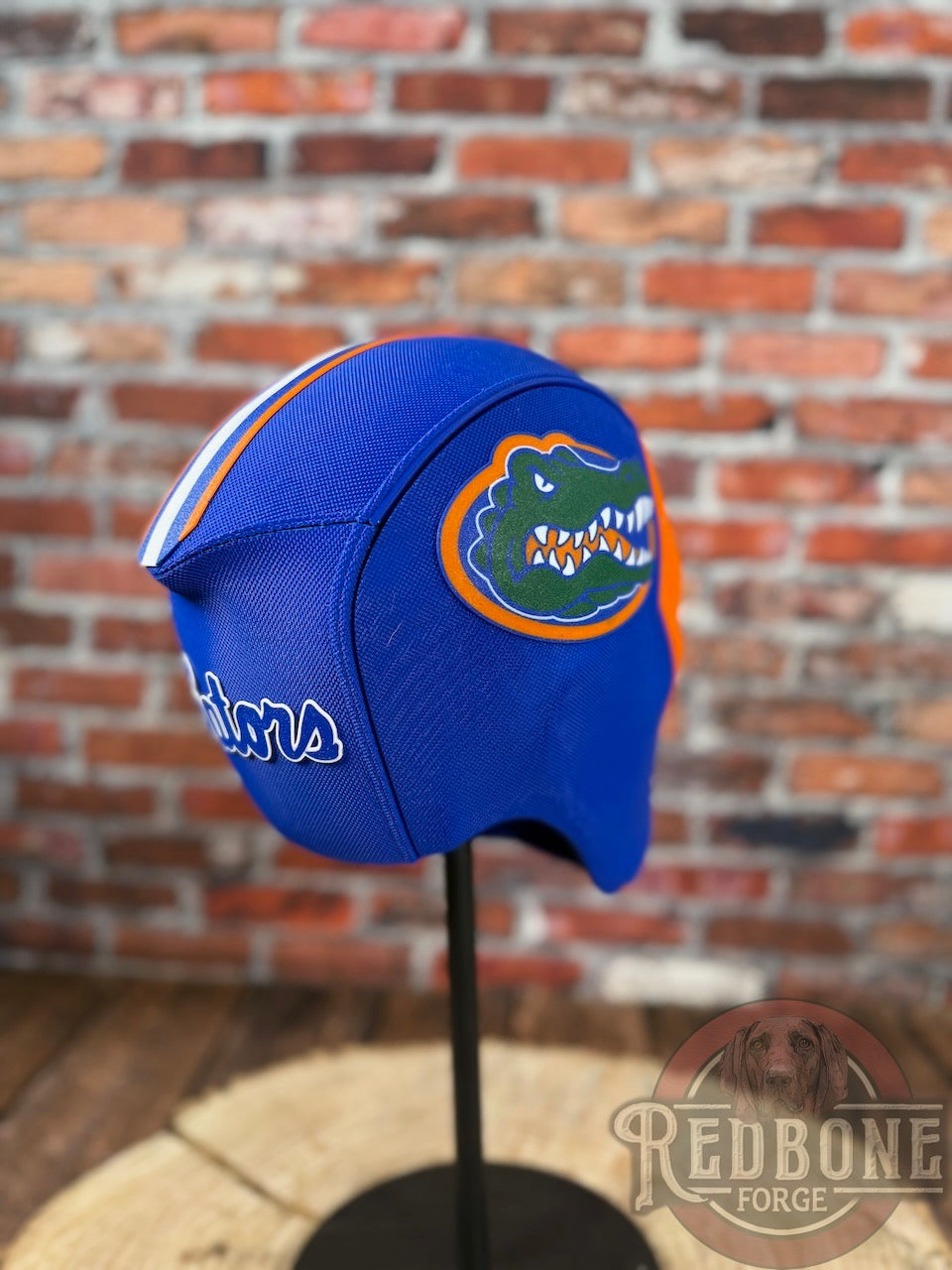 Swamp Inspired Blue & Orange Masked Mercenary Mask