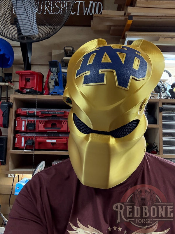Notre Dame Predator 3D Printed Helmet