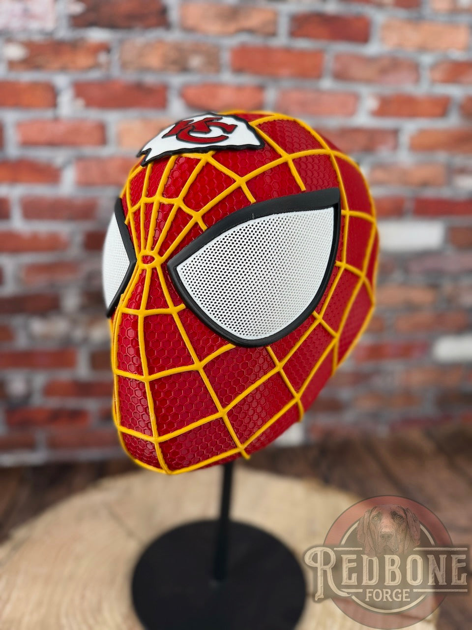 KC-Inspired Red & Gold Web Slinger Mask