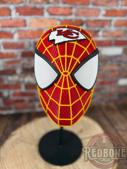 KC-Inspired Red & Gold Web Slinger Mask