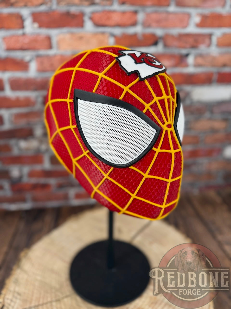 KC-Inspired Red & Gold Web Slinger Mask