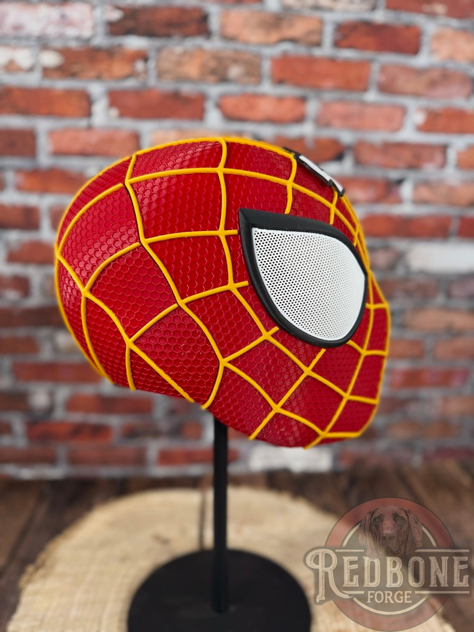 KC-Inspired Red & Gold Web Slinger Mask