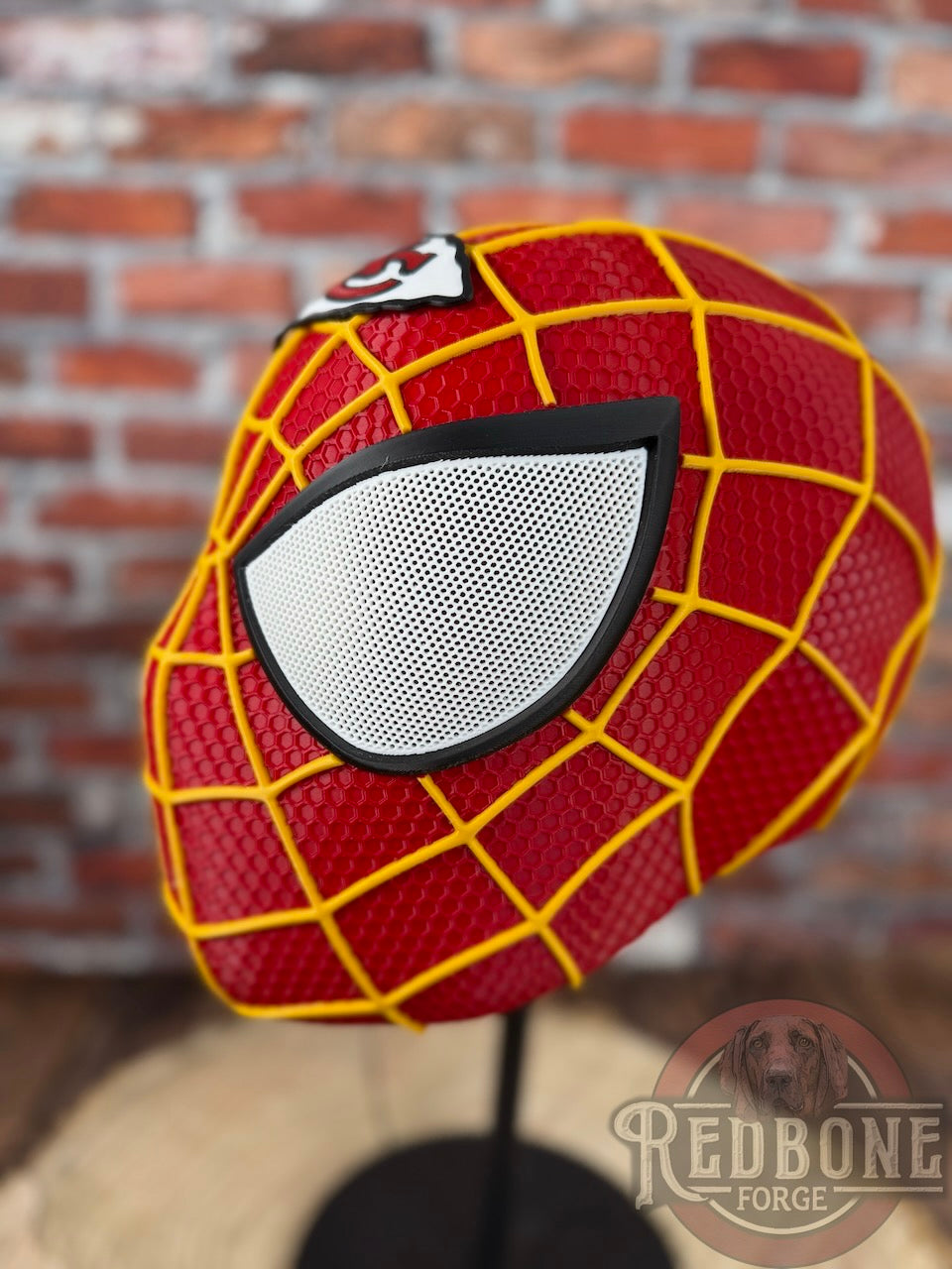 KC-Inspired Red & Gold Web Slinger Mask