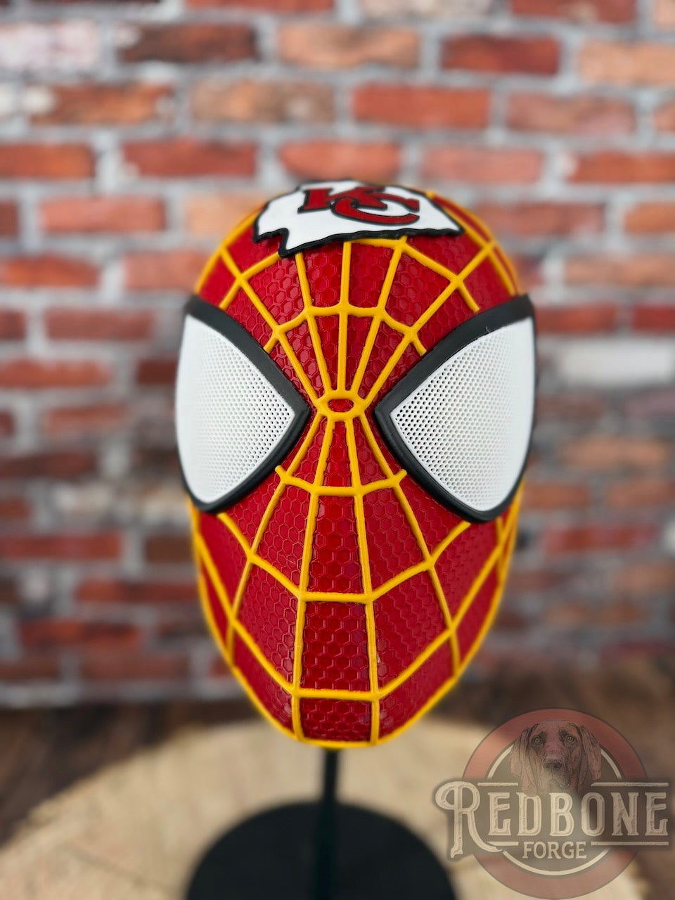 KC-Inspired Red & Gold Web Slinger Mask