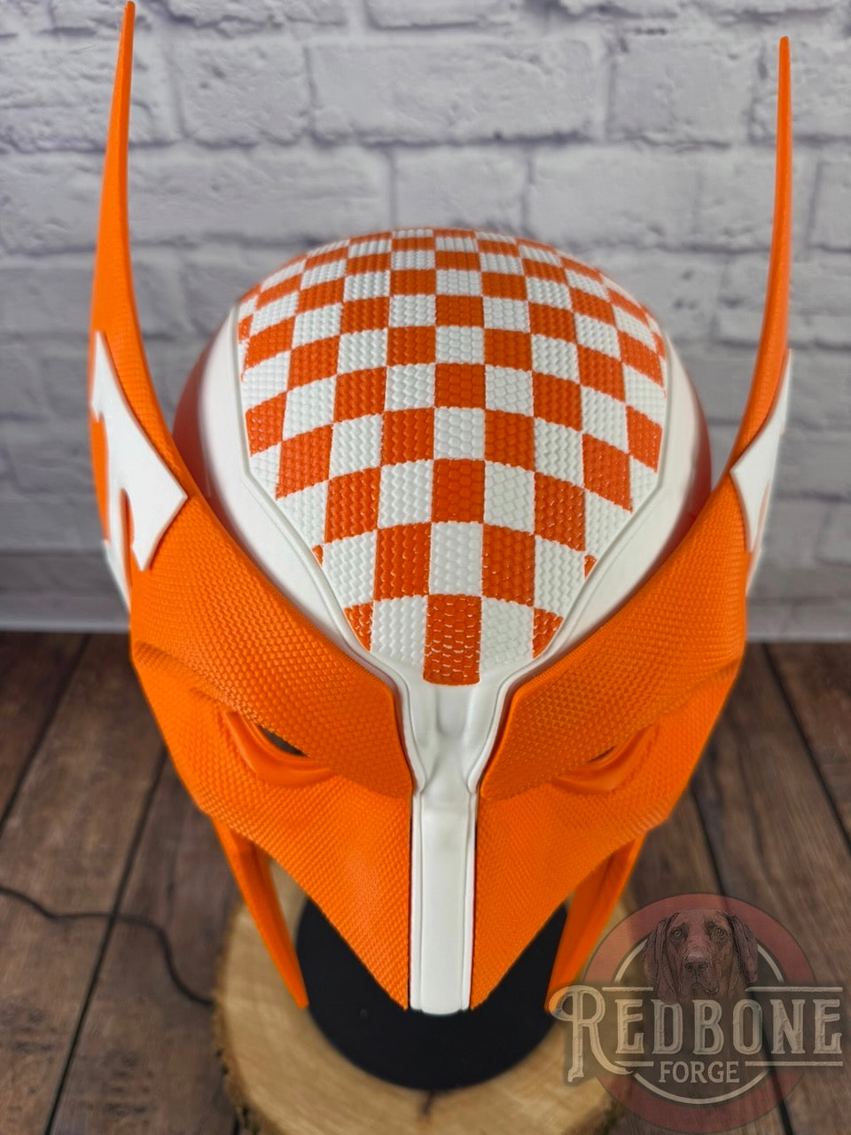 Tennessee Volunteers Wolverine Checkered 3D Printed Helmet