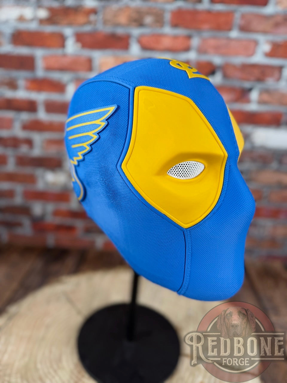 St. Louis-Inspired Blue & Yellow 2025 Masked Mercenary Mask