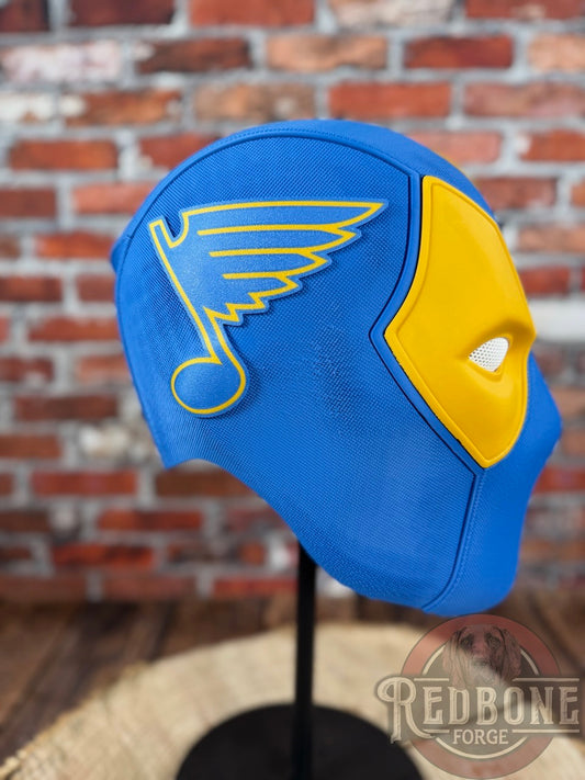 St. Louis-Inspired Blue & Yellow 2025 Masked Mercenary Mask
