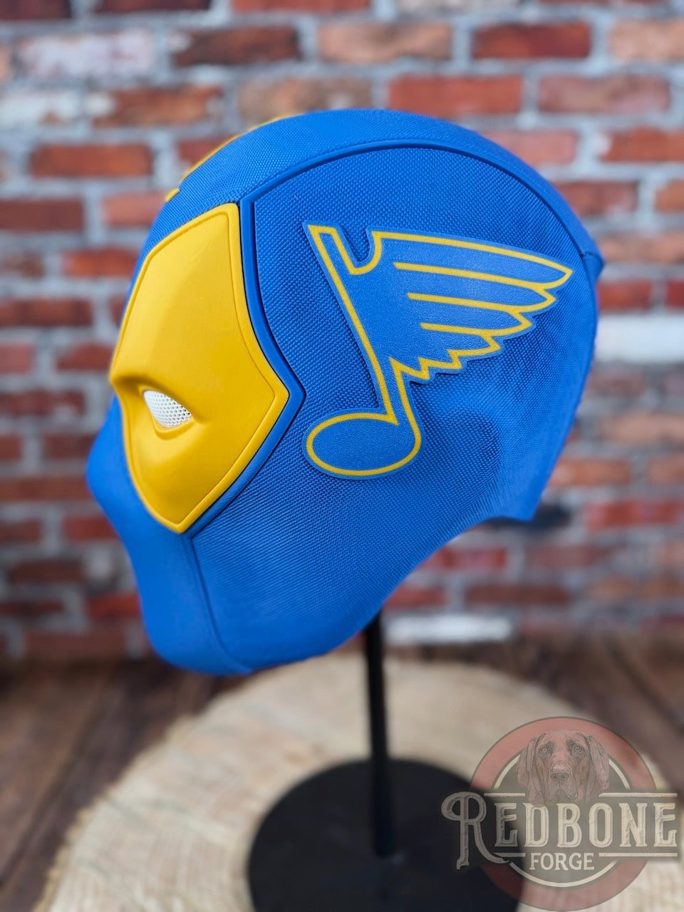 St. Louis-Inspired Blue & Yellow 2025 Masked Mercenary Mask