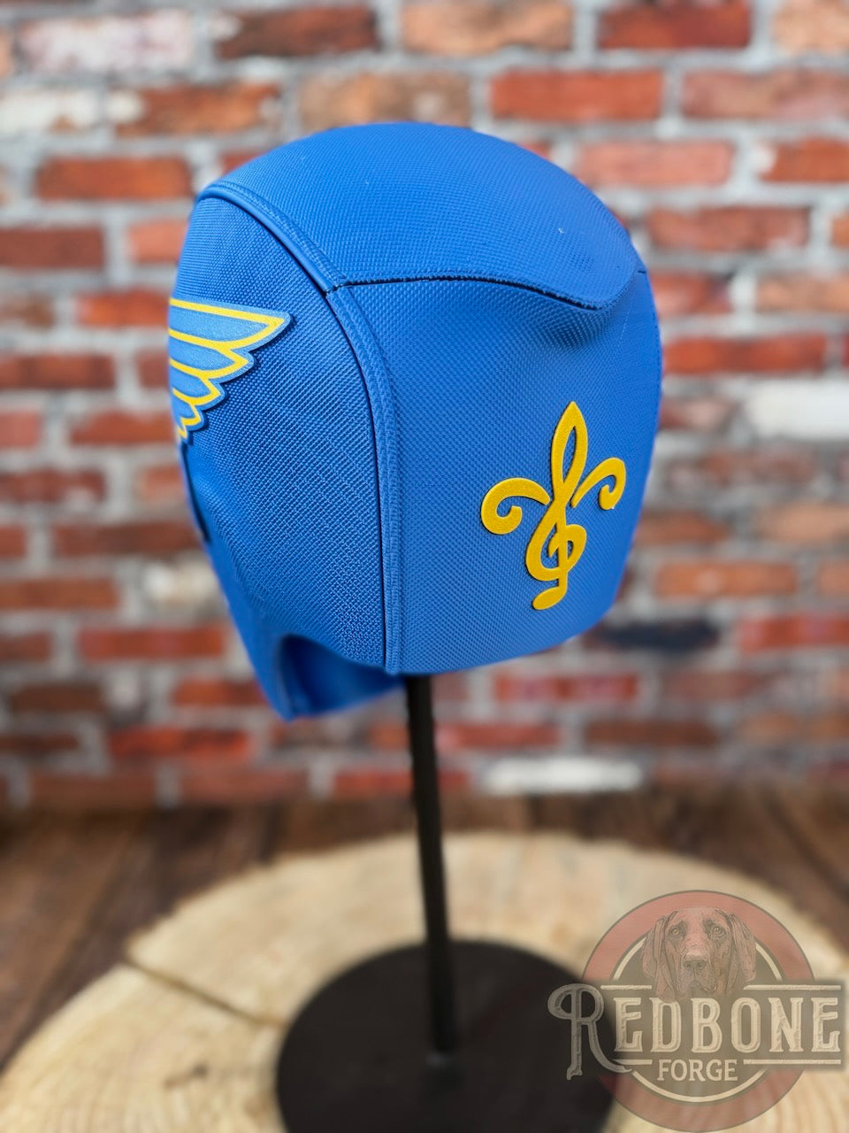 St. Louis-Inspired Blue & Yellow 2025 Masked Mercenary Mask