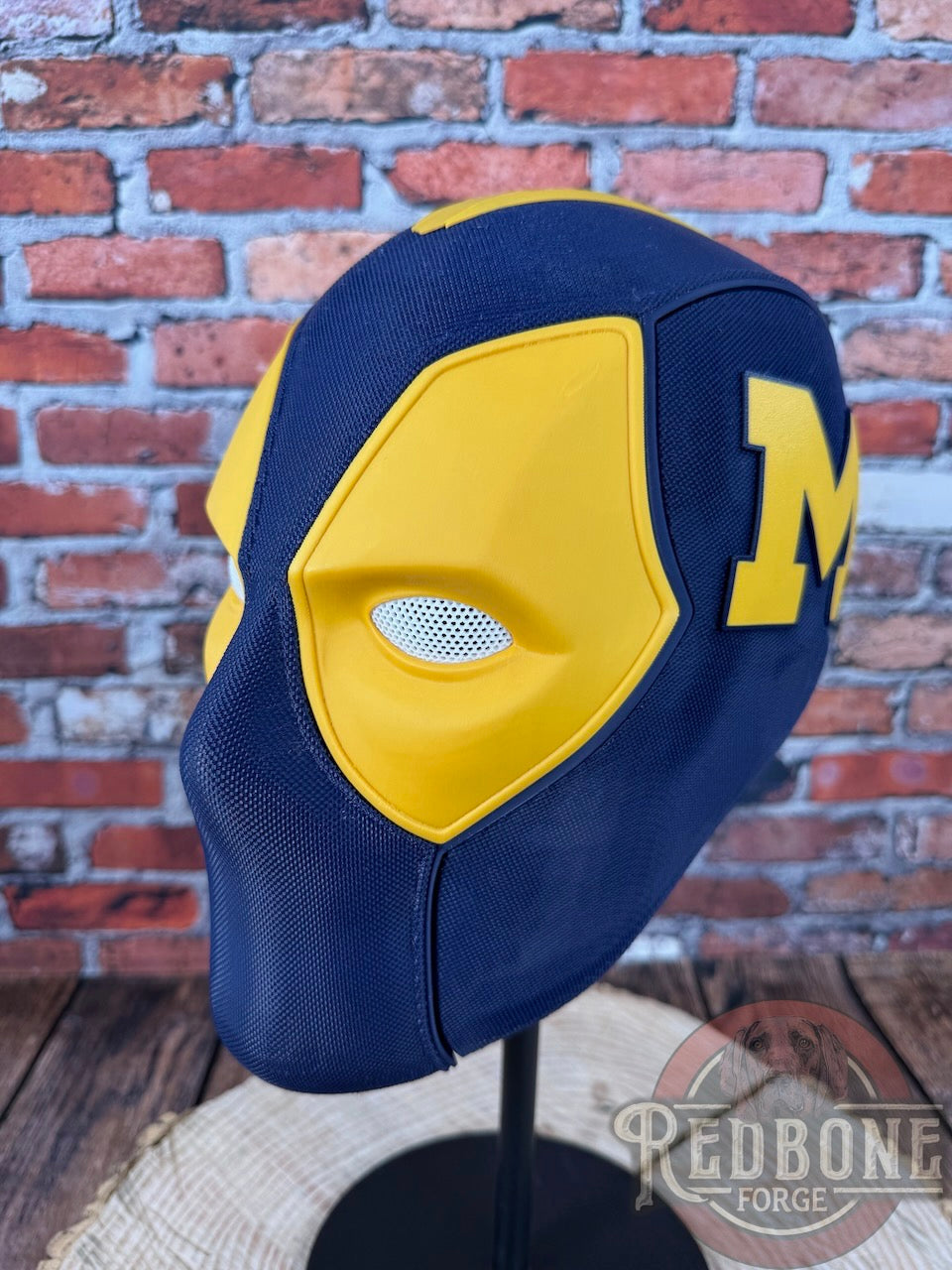 Michigan Wolverines Deadpool Helmet