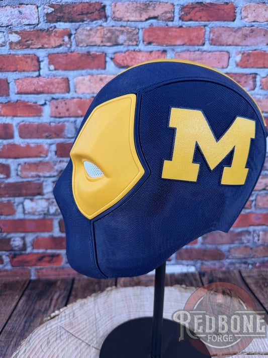 Michigan-Inspired Navy & Gold Masked Mercenary Mask