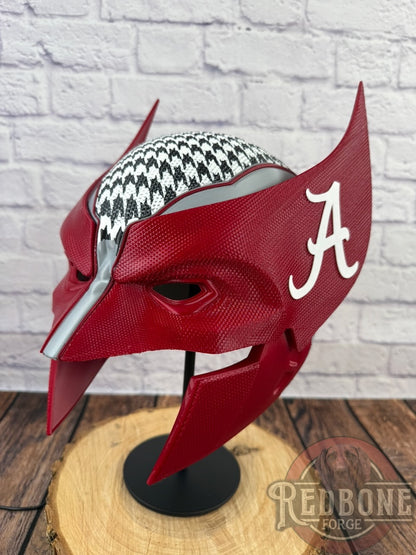 Alabama Crimson Tide Houndstooth Mutant Cowl 3D Printed Helmet