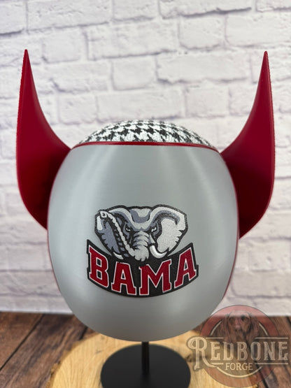 Alabama Crimson Tide Houndstooth Mutant Cowl 3D Printed Helmet