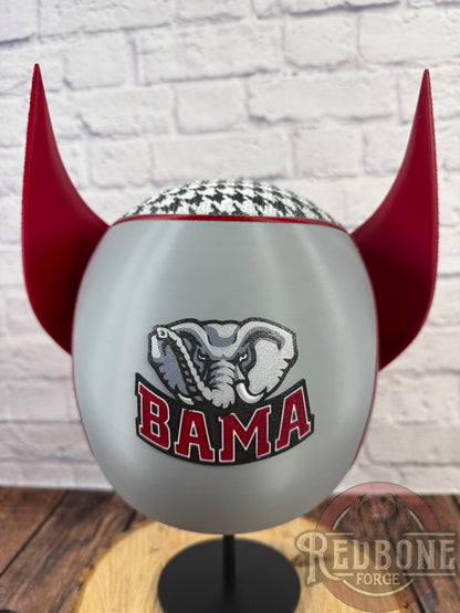 Alabama Crimson Tide Houndstooth Mutant Cowl 3D Printed Helmet
