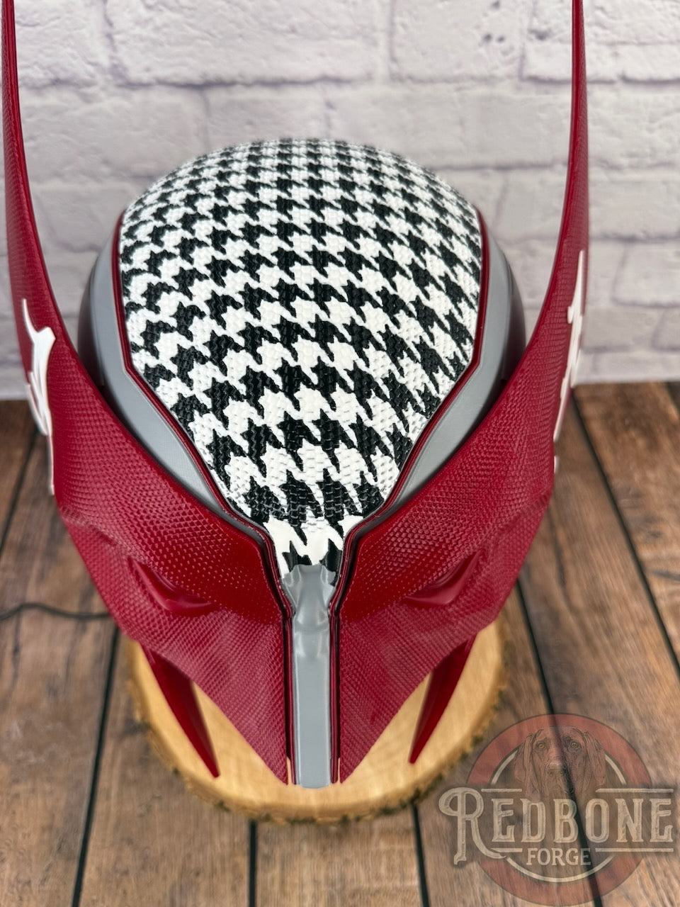 Alabama Crimson Tide Houndstooth Mutant Cowl 3D Printed Helmet