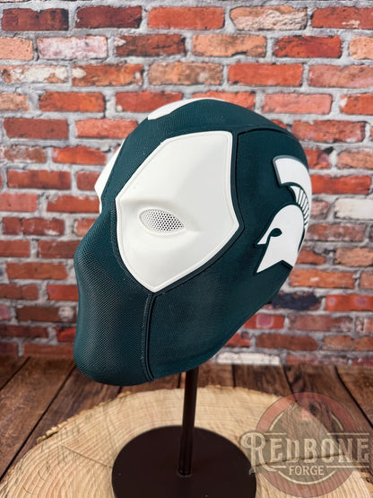Michigan-Inspired Green & White Masked Mercenary Mask