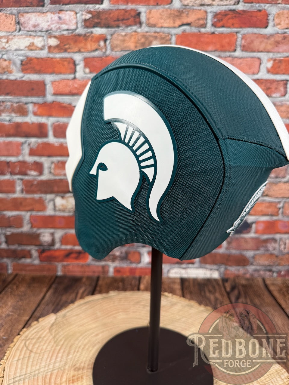 Michigan-Inspired Green & White Masked Mercenary Mask