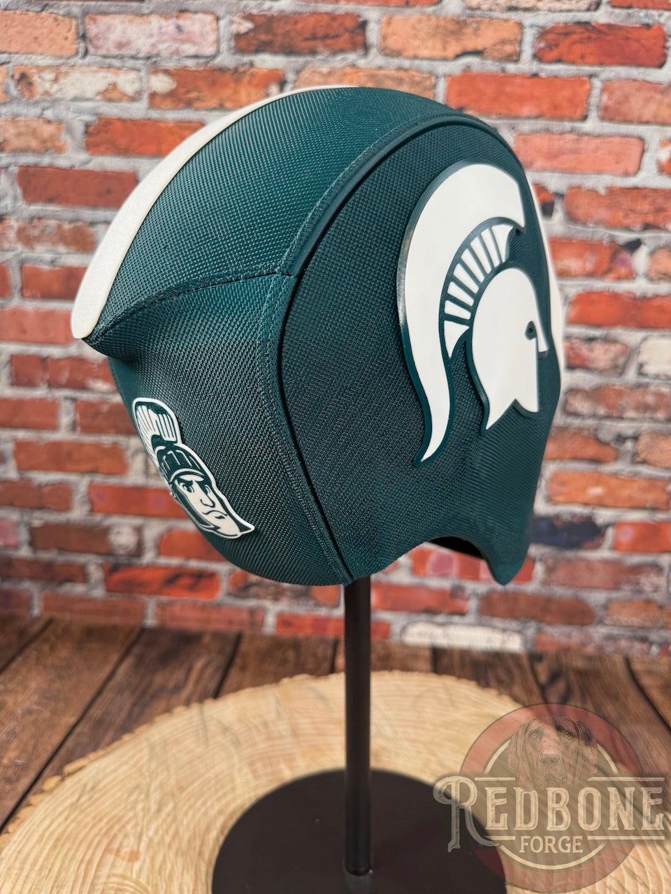 Michigan-Inspired Green & White Masked Mercenary Mask