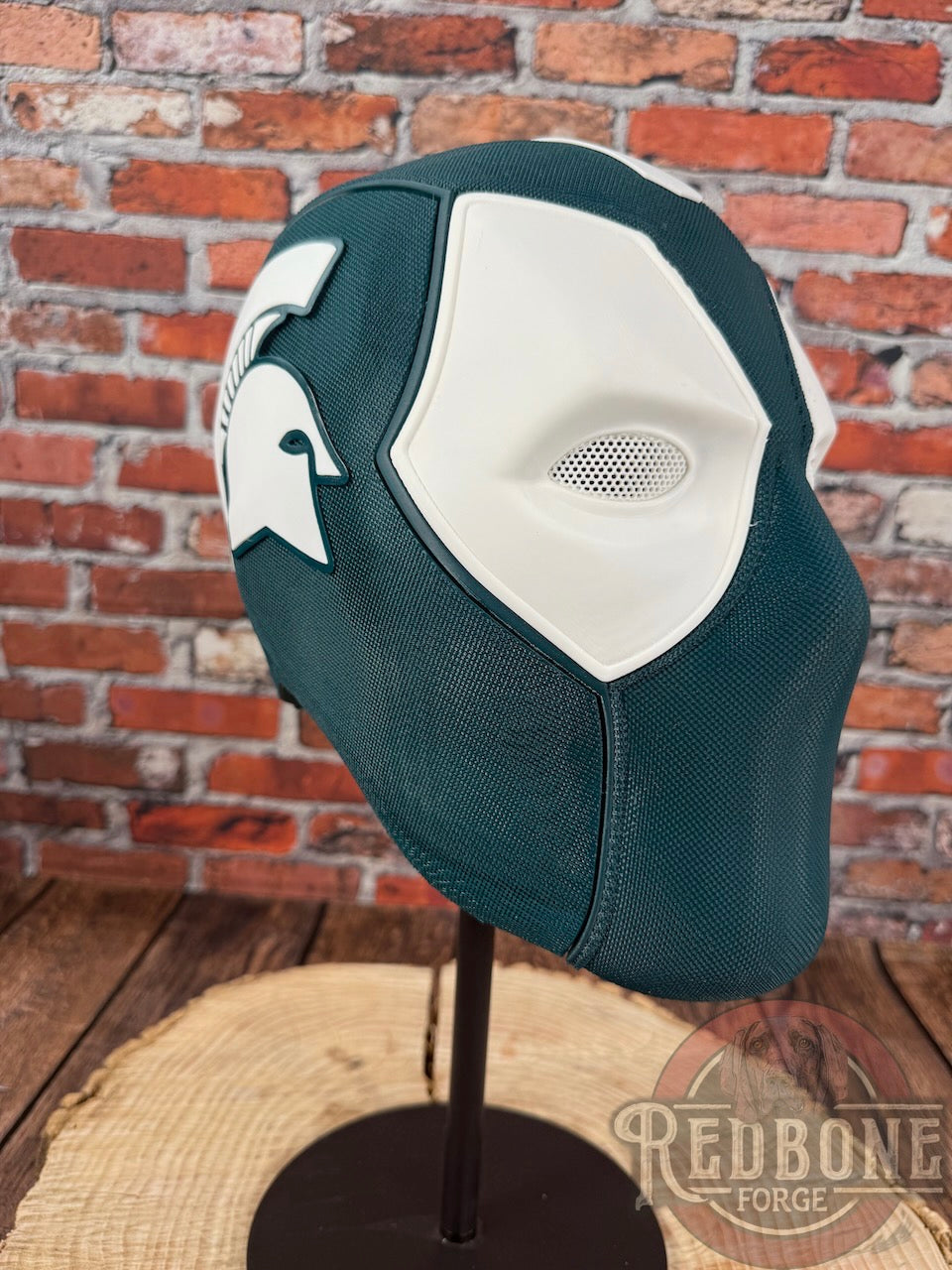 Michigan-Inspired Green & White Masked Mercenary Mask