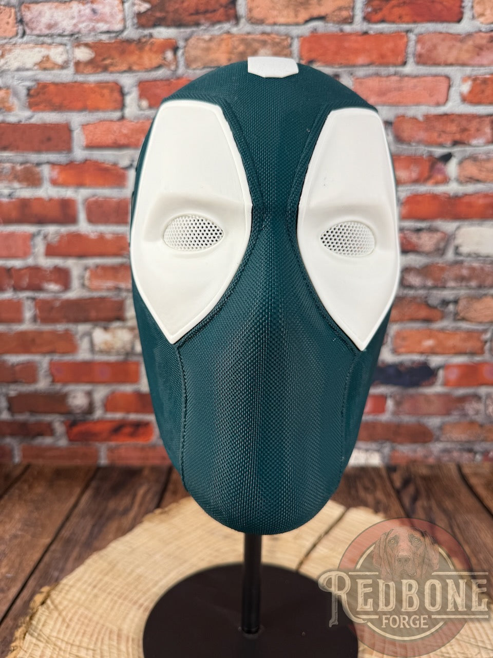 Michigan-Inspired Green & White Masked Mercenary Mask