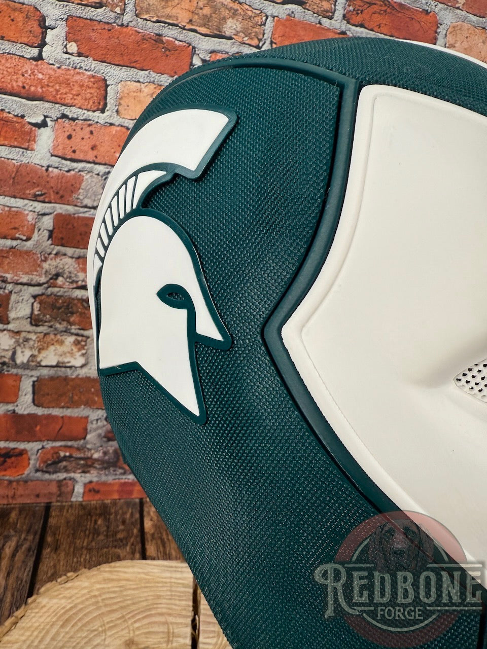 Michigan-Inspired Green & White Masked Mercenary Mask