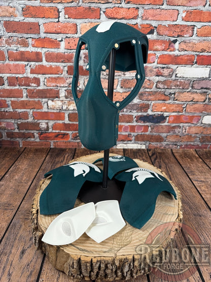 Michigan-Inspired Green & White Masked Mercenary Mask