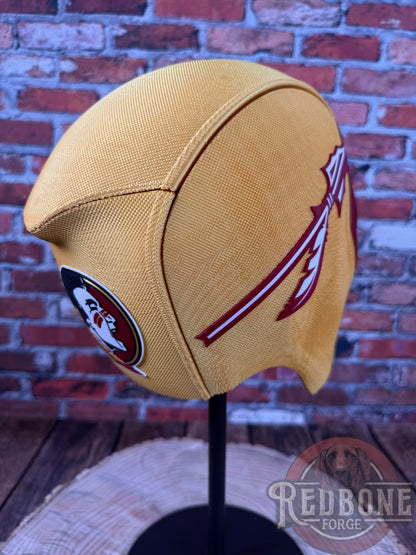 Florida-Inspired Gold & Garnet Masked Mercenary Mask