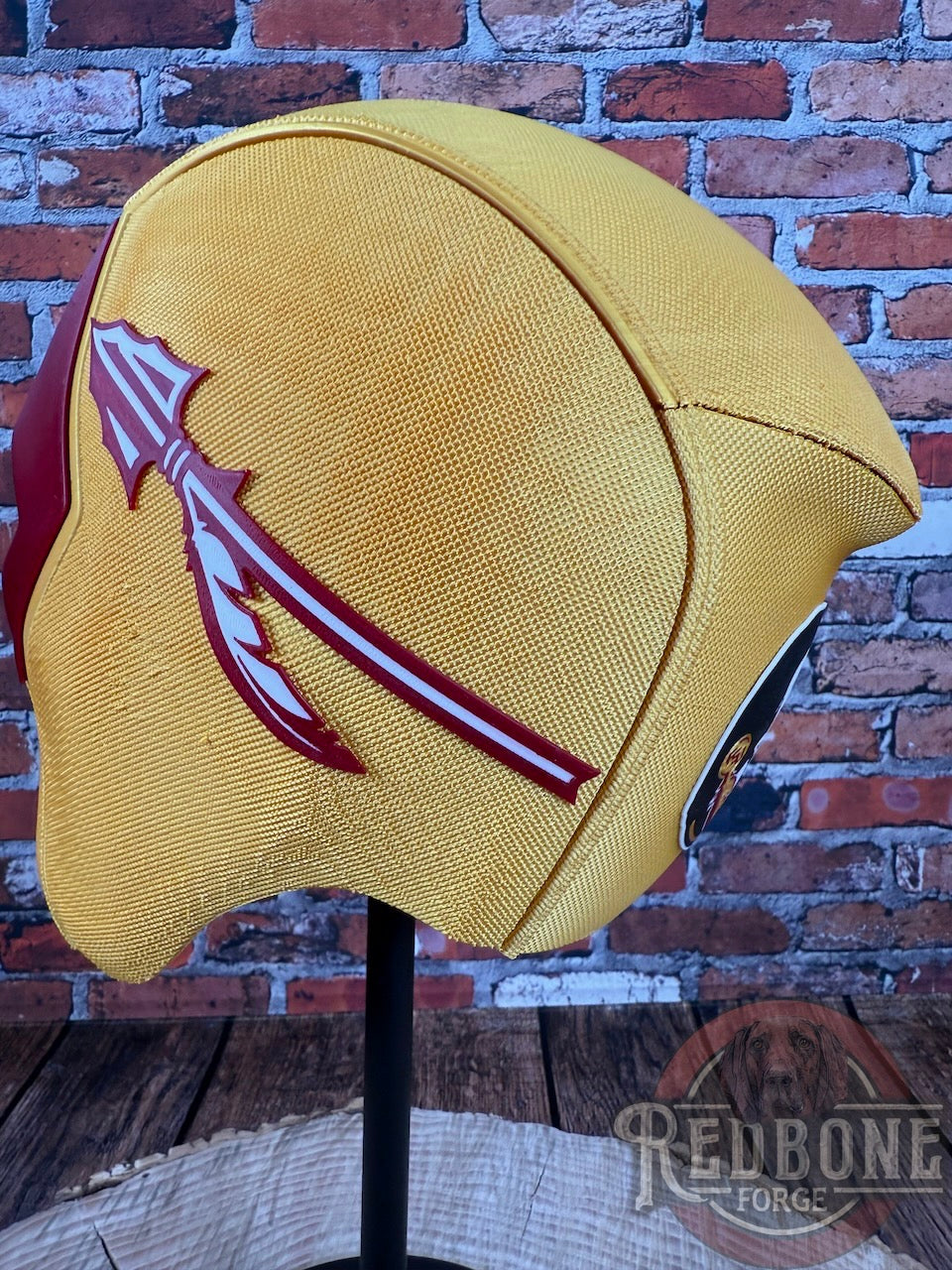 Florida-Inspired Gold & Garnet Masked Mercenary Mask