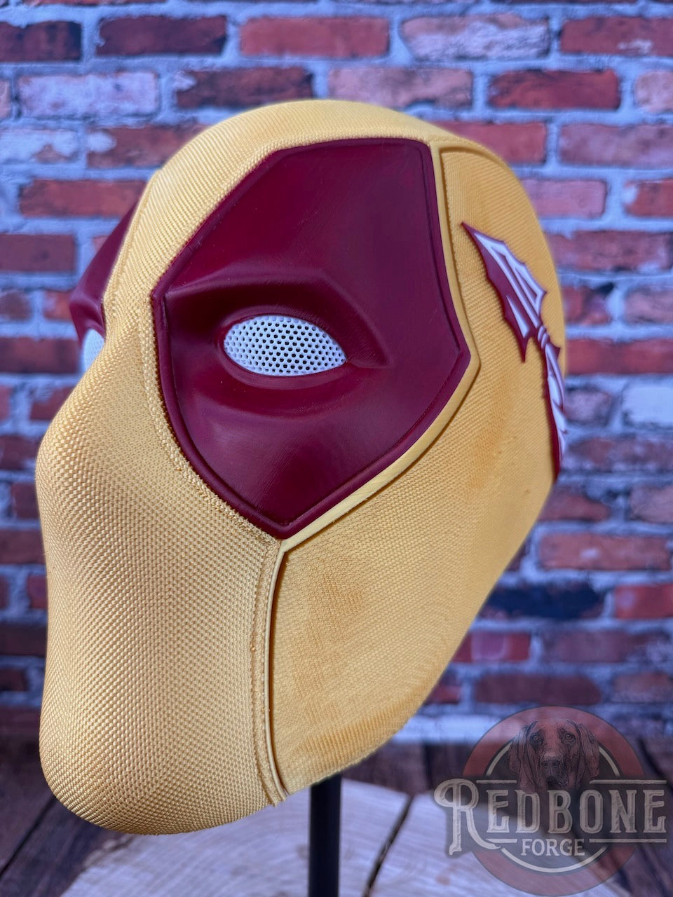 Florida-Inspired Gold & Garnet Masked Mercenary Mask