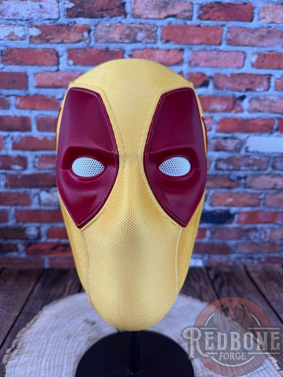 Florida-Inspired Gold & Garnet Masked Mercenary Mask