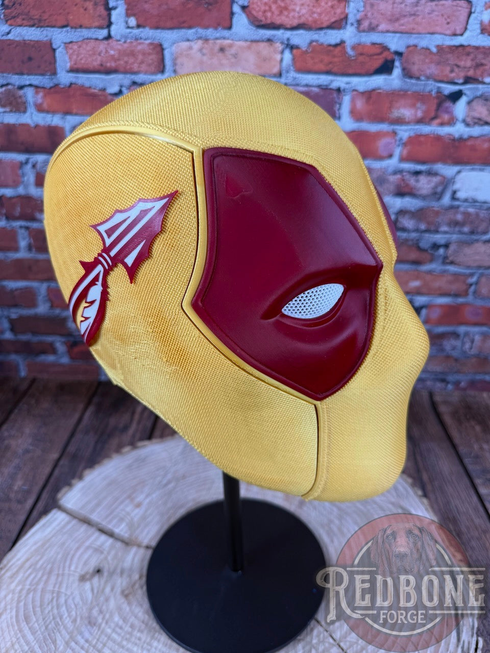 Florida-Inspired Gold & Garnet Masked Mercenary Mask