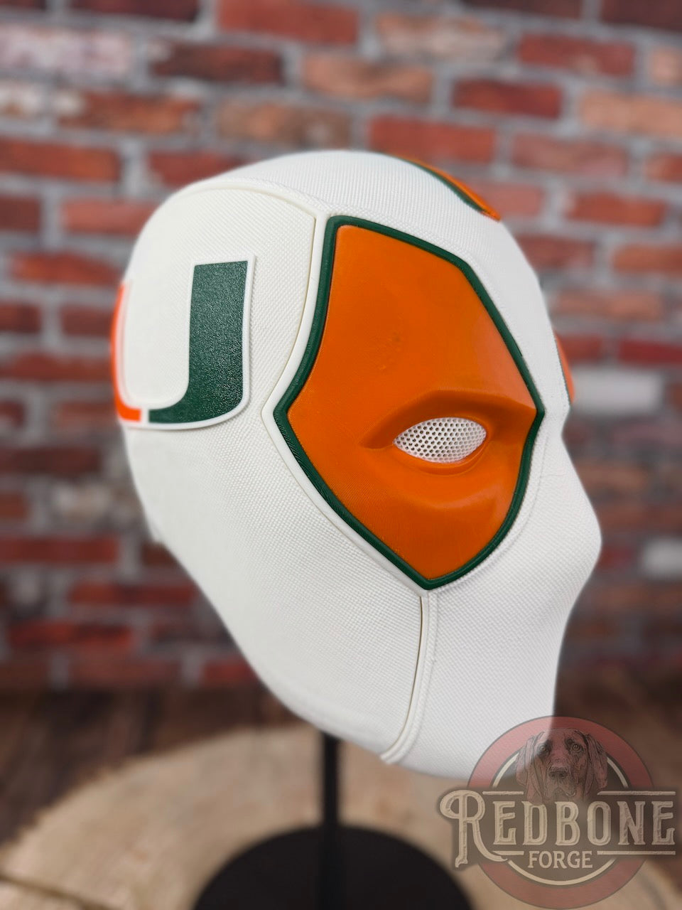 Miami-Inspired White, Green, & Orange Masked Mercenary Mask