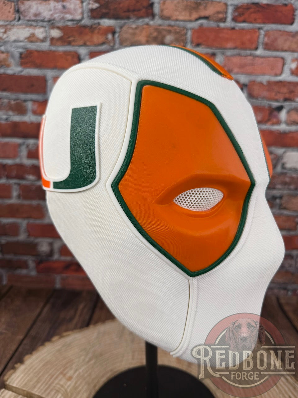 Miami-Inspired White, Green, & Orange Masked Mercenary Mask