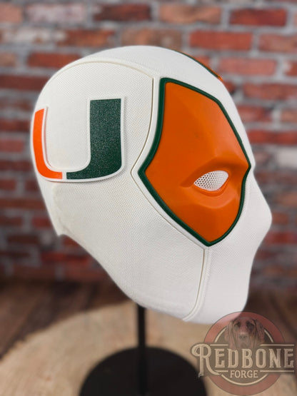 Miami-Inspired White, Green, & Orange Masked Mercenary Mask