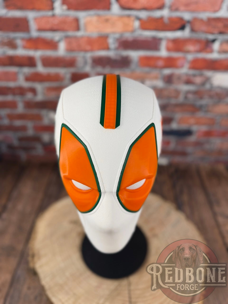 Miami-Inspired White, Green, & Orange Masked Mercenary Mask