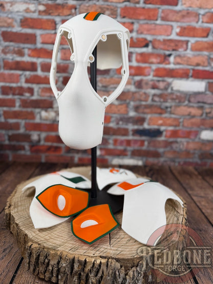 Miami-Inspired White, Green, & Orange Masked Mercenary Mask