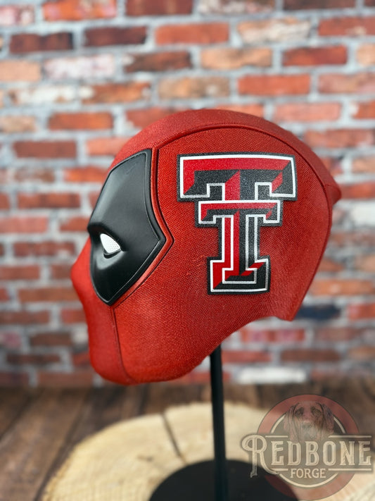 Texas-Inspired Red & Black Masked Mercenary Mask