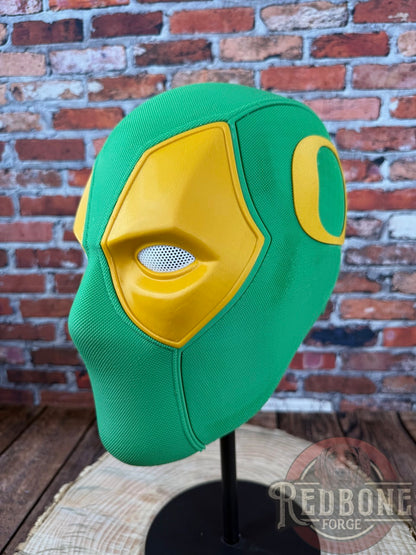 Oregon-Inspired Green & Yellow Masked Mercenary Mask
