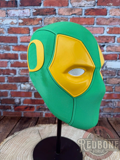 Oregon-Inspired Green & Yellow Masked Mercenary Mask