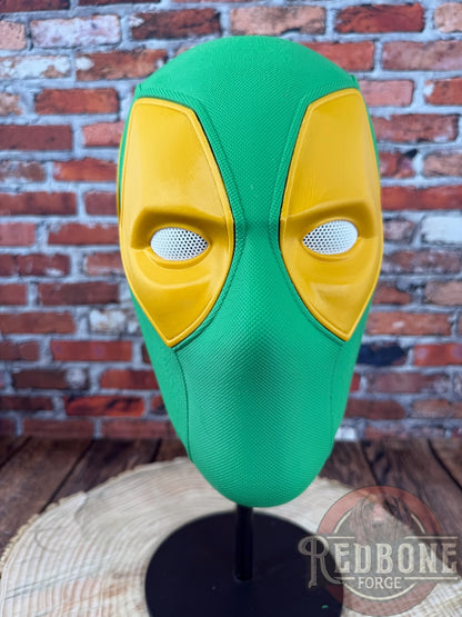 Oregon-Inspired Green & Yellow Masked Mercenary Mask