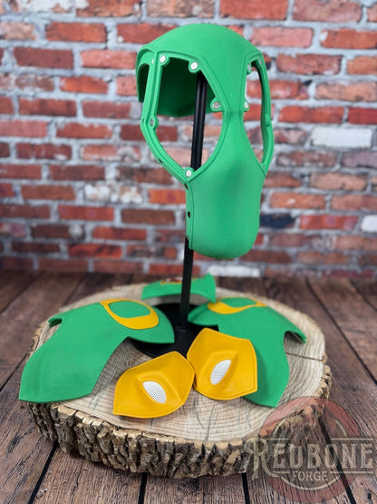Oregon-Inspired Green & Yellow Masked Mercenary Mask