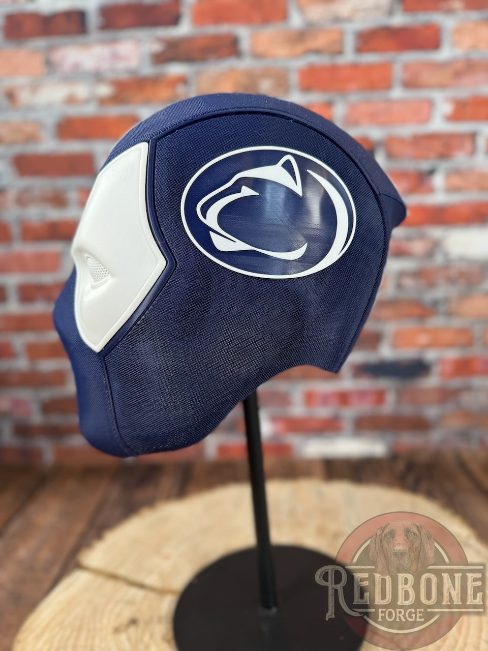 Navy Blue & White Masked Mercenary Mask