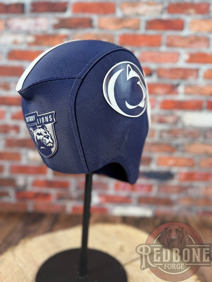 Navy Blue & White Masked Mercenary Mask