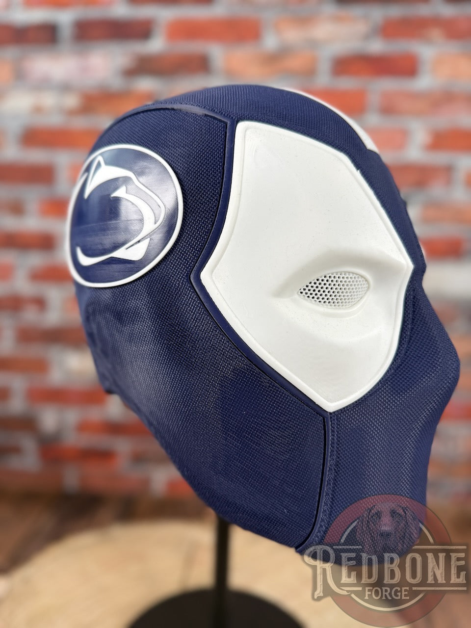 Navy Blue & White Masked Mercenary Mask